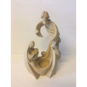 Nativity Christmas Sandstone Resin Tea Light Candle Holder